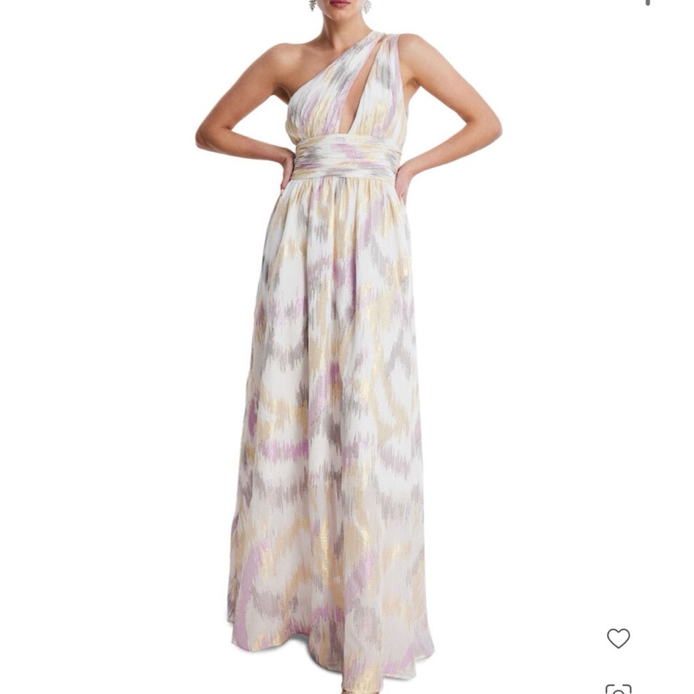BCBGMAXAZRIA one-shoulder evening gown size 6